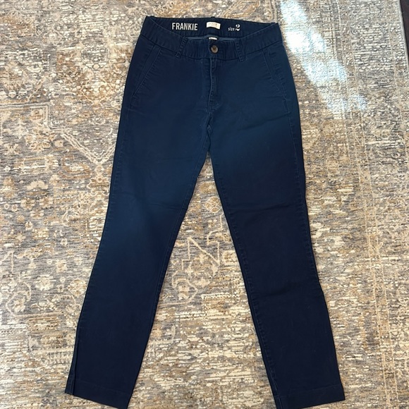 J.Crew “Frankie” chino pants. Navy. Size 2. 26 inch inseam - Picture 2 of 4